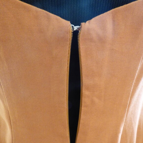 EN SAISON BROWN GOTH PRAIRIE ADJUSTABLE STRAPS MAXI DRESS WITH FULL SKIRT PART L - Picture 8 of 11